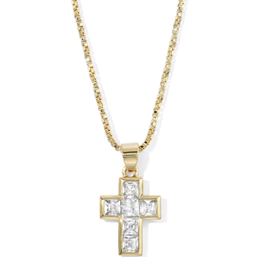 New Vanessa Mooney THE CRYSTAL CROSS NECKLACE